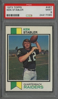 1973 Topps #487 Ken Stabler Rookie Card – PSA MINT 9